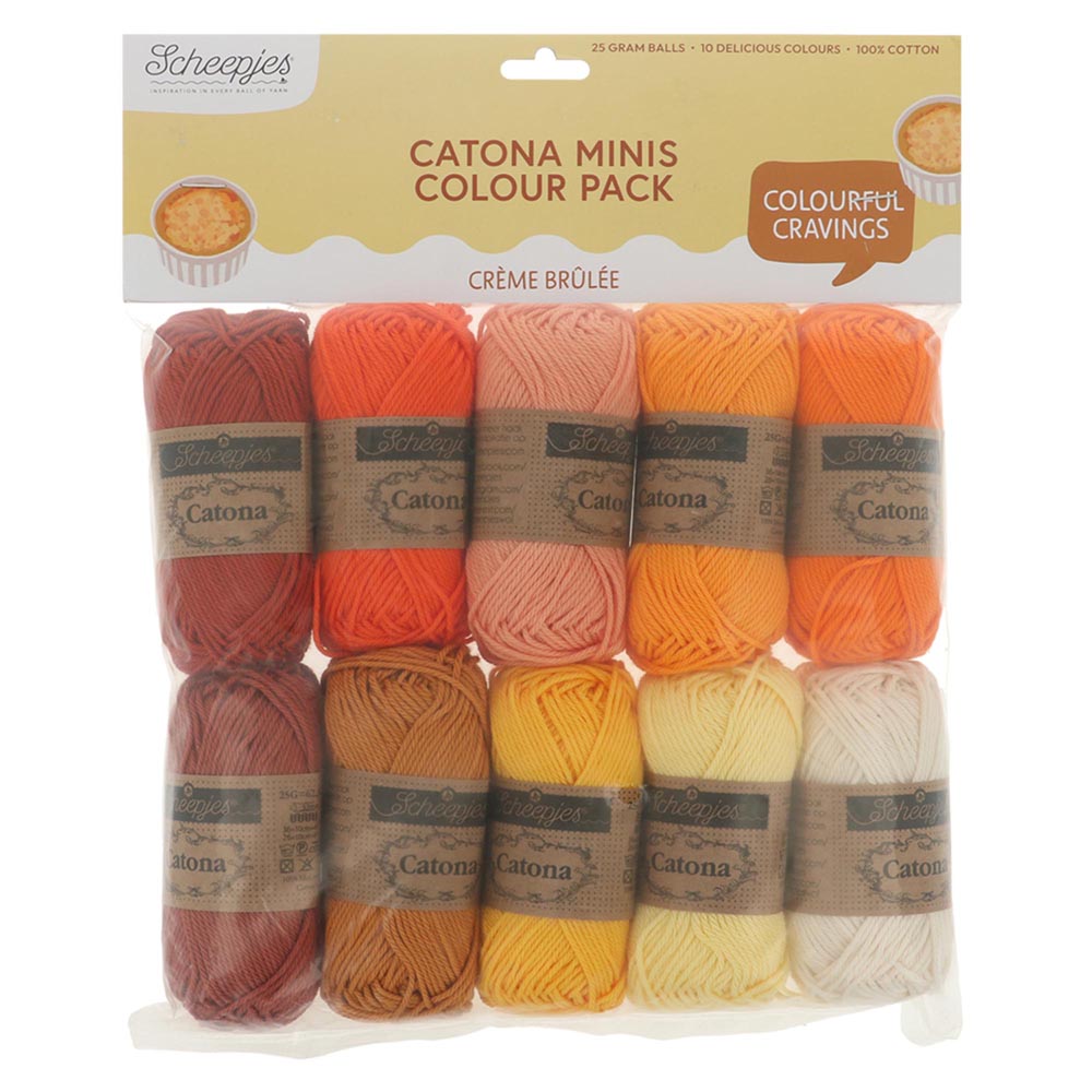 NEW!! Scheepjes Catona Colour Pack - CREME BRULEE - Preorder ETA 22 - 28 August