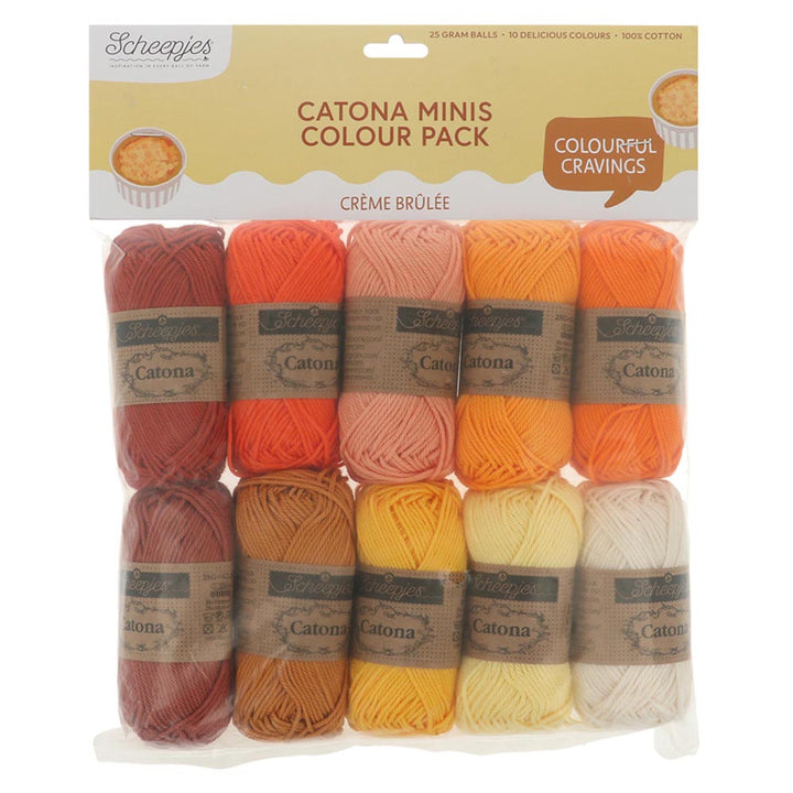 NEW!! Scheepjes Catona Colour Pack - CREME BRULEE - Preorder ETA 22 - 28 August