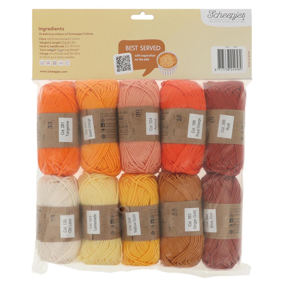 NEW!! Scheepjes Catona Colour Pack - CREME BRULEE - Preorder ETA 22 - 28 August