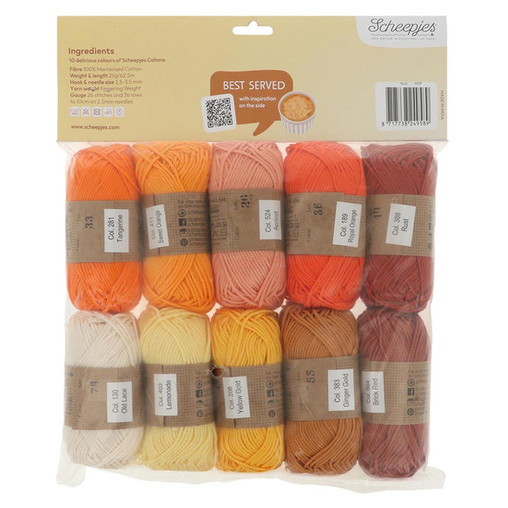NEW!! Scheepjes Catona Colour Pack - CREME BRULEE - Preorder ETA 22 - 28 August