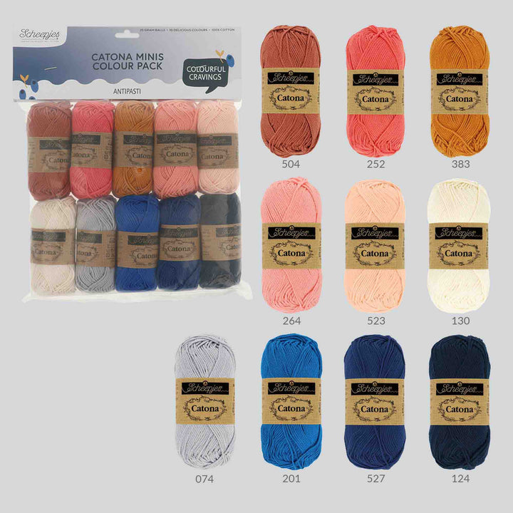 NEW!! Scheepjes Catona Colour Pack - ANTIPASTI - Preorder ETA 22 - 28 August