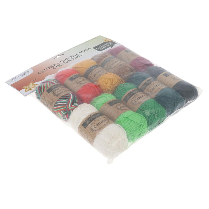 NEW!! Scheepjes Catona & Chroma Colour Pack - CHRISTMAS TREAT - Preorder ETA 22 - 28 August