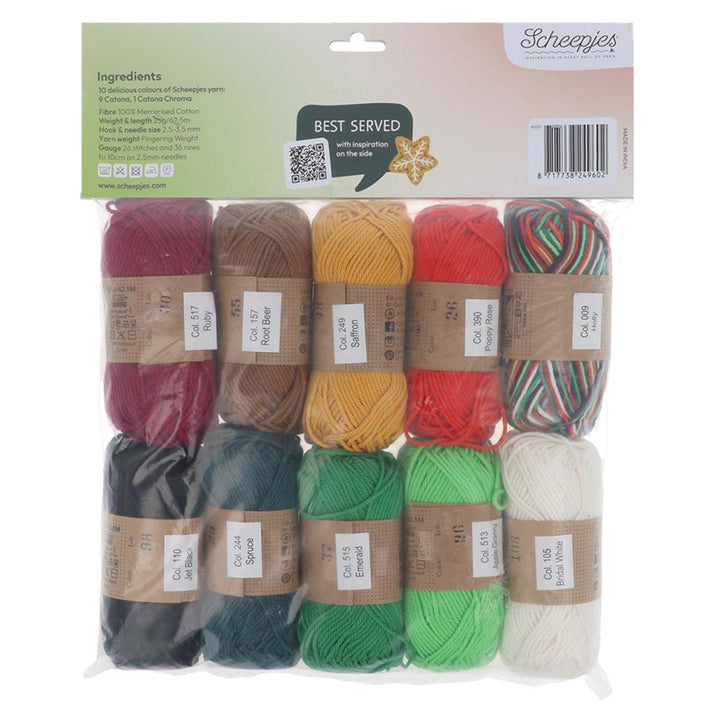NEW!! Scheepjes Catona & Chroma Colour Pack - CHRISTMAS TREAT - Preorder ETA 22 - 28 August