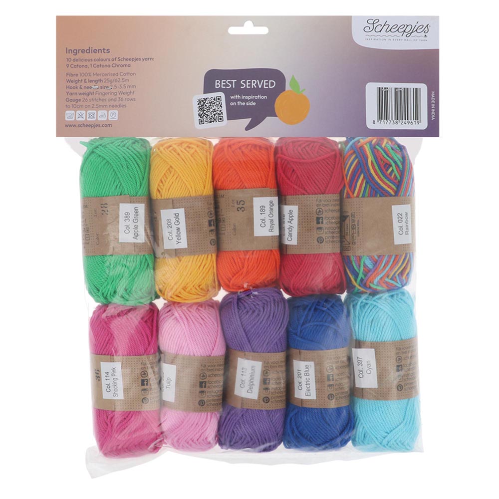 NEW!! Scheepjes Catona & Chroma Colour Pack - FRUIT PLATTER - Preorder ETA 22 - 28 August