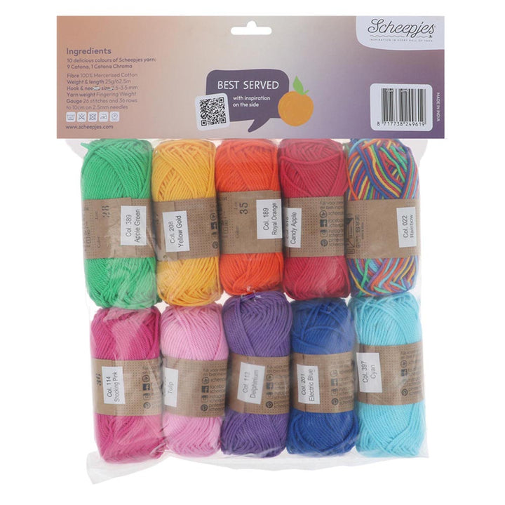 NEW!! Scheepjes Catona & Chroma Colour Pack - FRUIT PLATTER - Preorder ETA 22 - 28 August