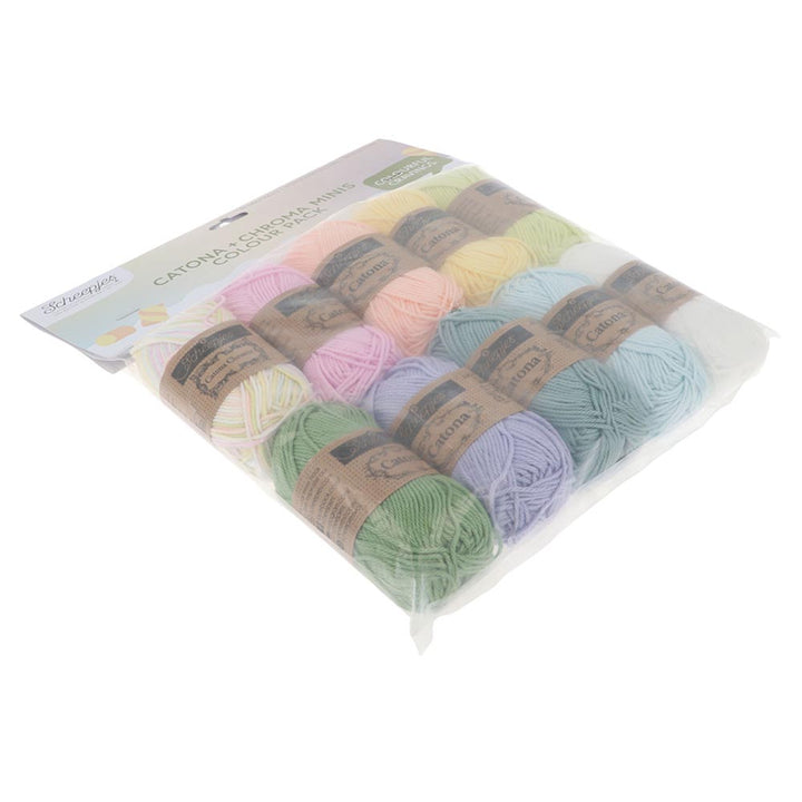 NEW!! Scheepjes Catona & Chroma Colour Pack - MARSHMELLOW MIX - Preorder ETA 22 - 28 August