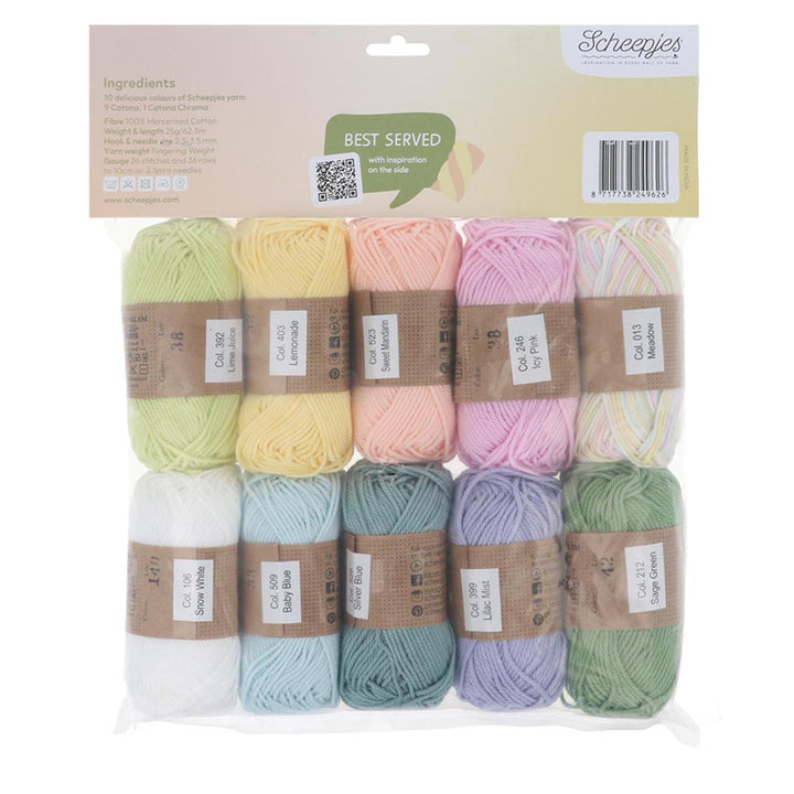 NEW!! Scheepjes Catona & Chroma Colour Pack - MARSHMELLOW MIX - Preorder ETA 22 - 28 August