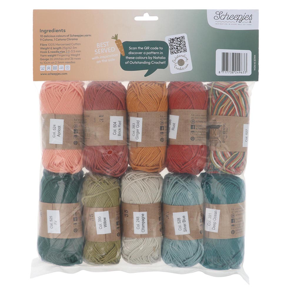 NEW!! Scheepjes Catona & Chroma Colour Pack - HARVEST TART - Preorder ETA 22 - 28 August
