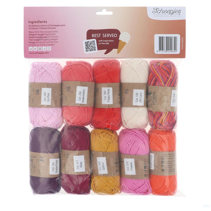 NEW!! Scheepjes Catona & Chroma Colour Pack - SUMMER SHERBET - Preorder ETA 22 - 28 August