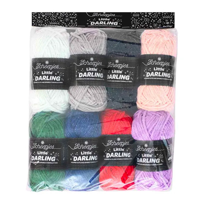 NEW!! Scheepjes Little Darling Sparkle Colour Pack 8 x 25gm