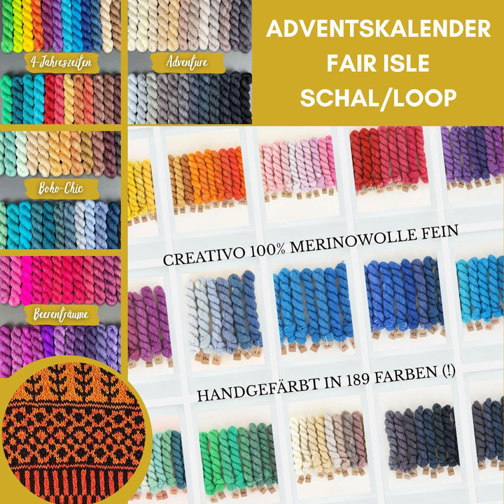 The Ultimate Advent Calendar 2025 LIMITED EDITION -  CREATIVO KAL Handyed Merino Designed By Bernd Kesler- PREORDER