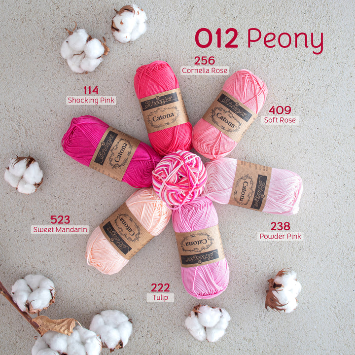 Scheepjes Catona Chroma 50gm - 012 Peony