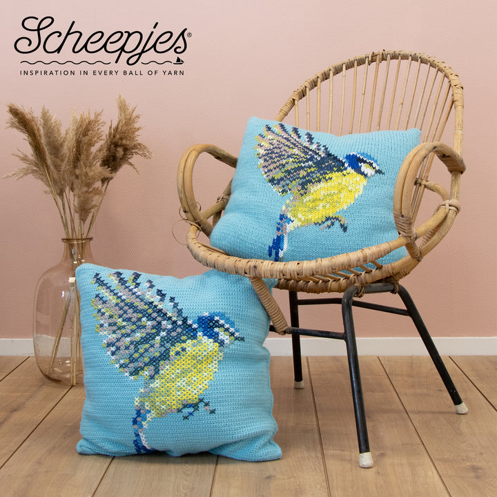 Scheepjes CKAL Blue Tit Cushion Kit - AVAILABLE NOW