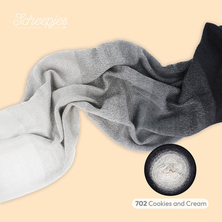 NEW!! Scheepjes Cotton Whirl 702 Cookies & Cream - 100% Organic Cotton