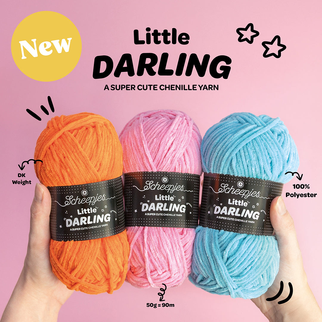 NEW!! Scheepjes Little Darling - Chenille Yarn - 408 Blue Fish
