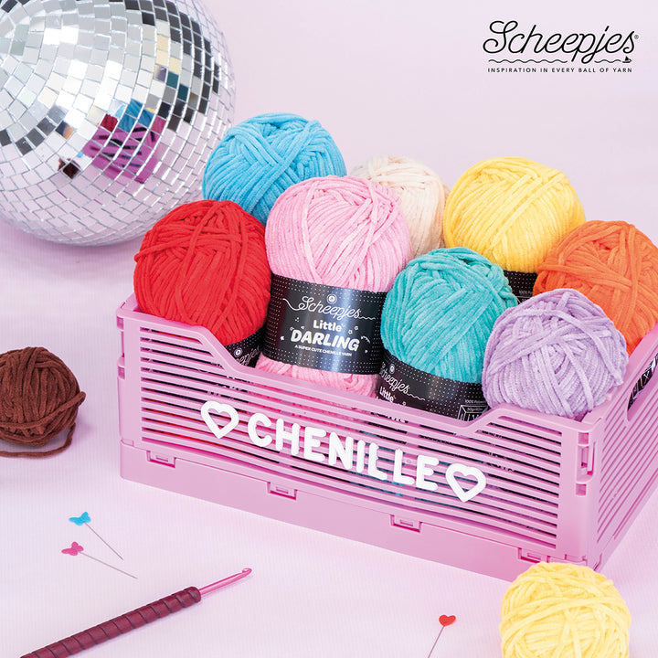 NEW!! Scheepjes Little Darling - Chenille Yarn - 408 Blue Fish