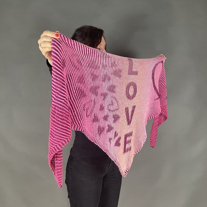 PREORDER Lola Illusion Knitted Scarf - Love 4ply