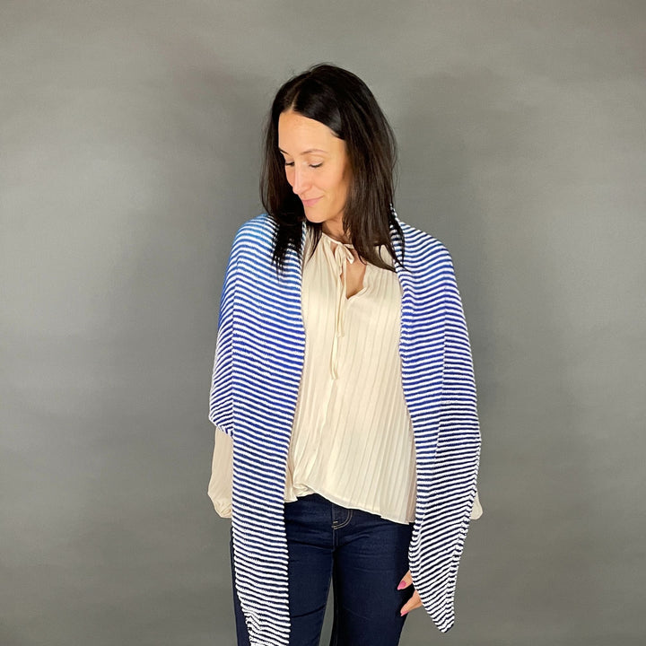 AVAILABLE NOW Lola Illusion Knitted Scarf Whale - 4ply