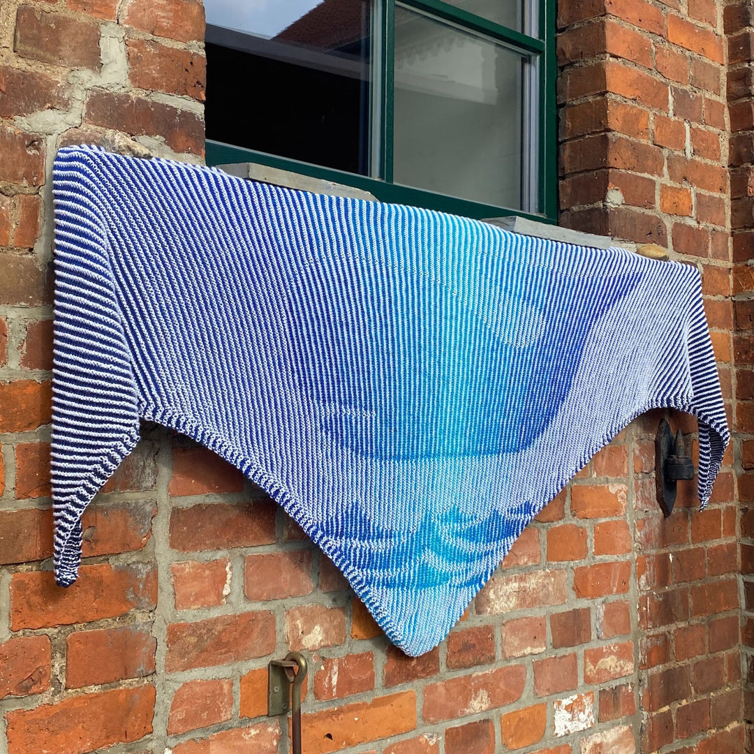 AVAILABLE NOW Lola Illusion Knitted Scarf Whale - 4ply