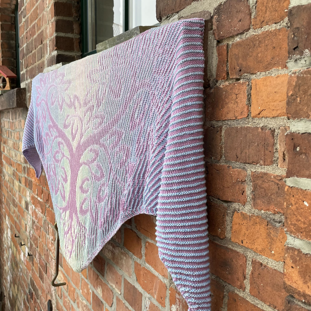 PREORDER Lola Illusion Knitted Scarf - Love Tree Pastel  - 4ply