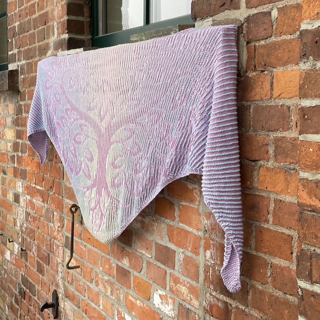 PREORDER Lola Illusion Knitted Scarf - Love Tree Pastel  - 4ply