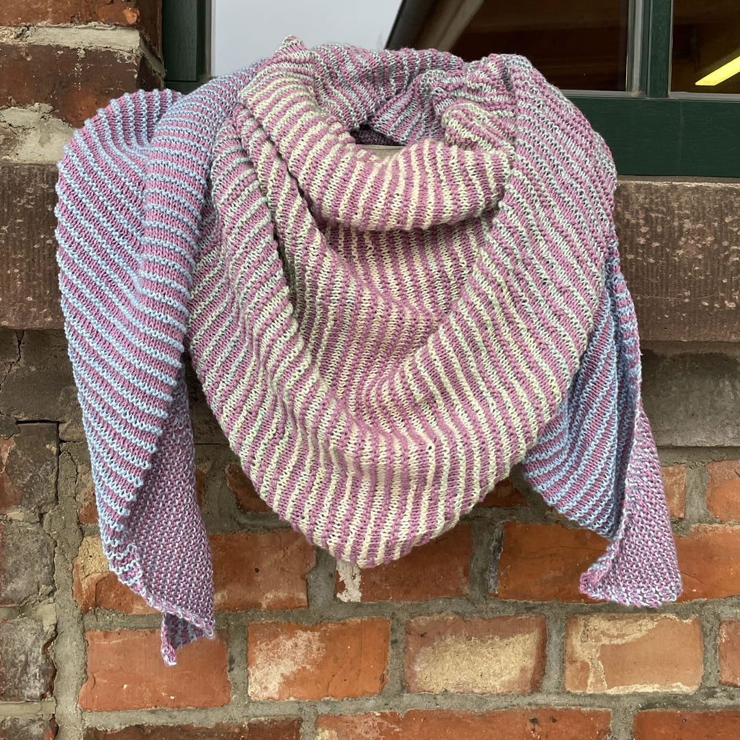 PREORDER Lola Illusion Knitted Scarf - Love Tree Pastel  - 4ply