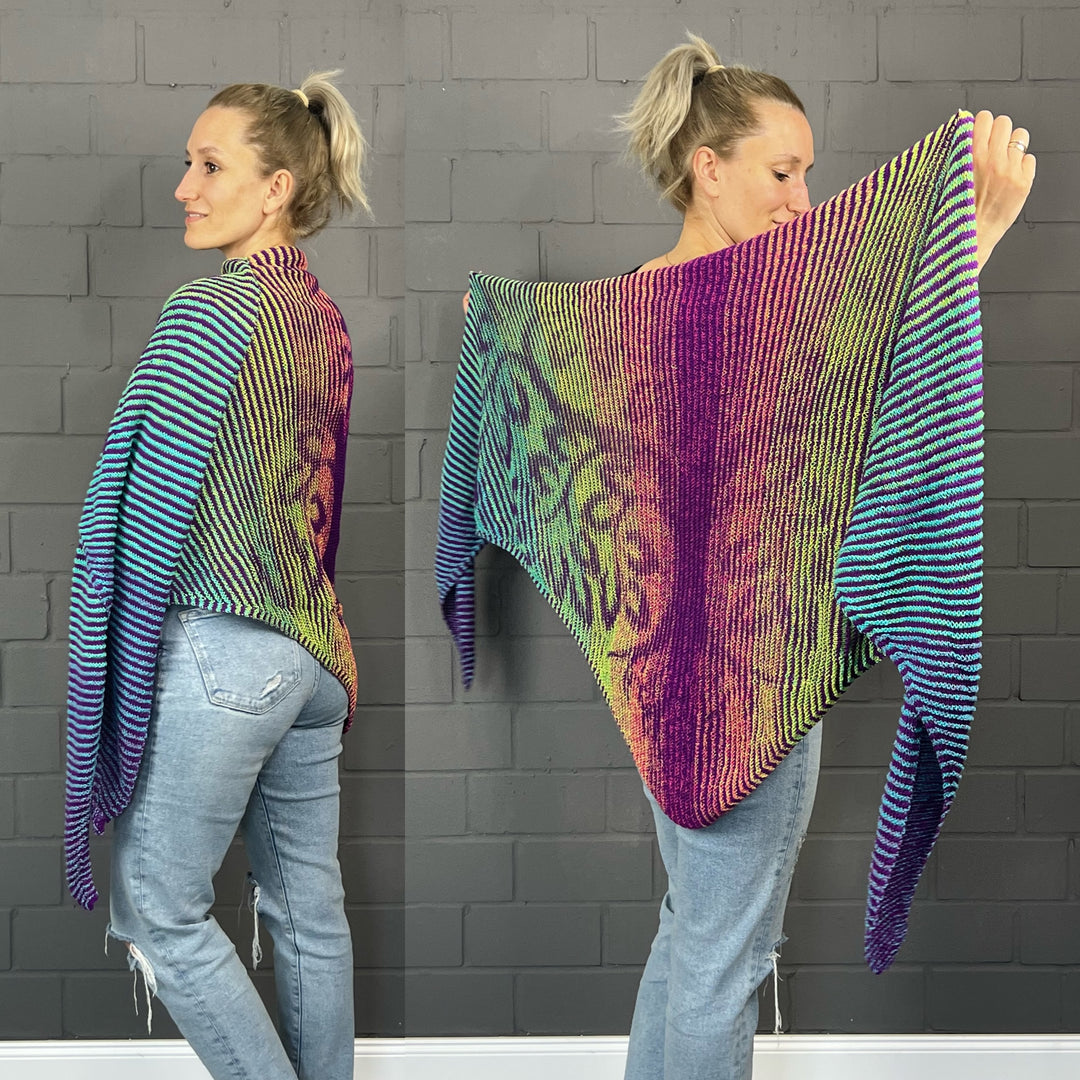 Lola Illusion Knitted Scarf - Love Tree BAM - 4ply - AVAILABLE NOW