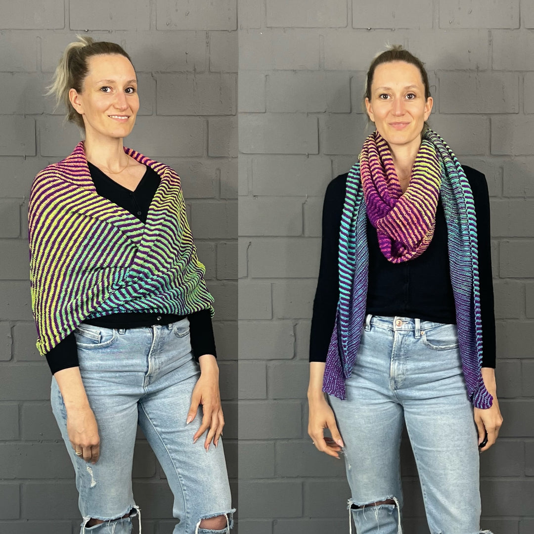 Lola Illusion Knitted Scarf - Love Tree BAM - 4ply - AVAILABLE NOW