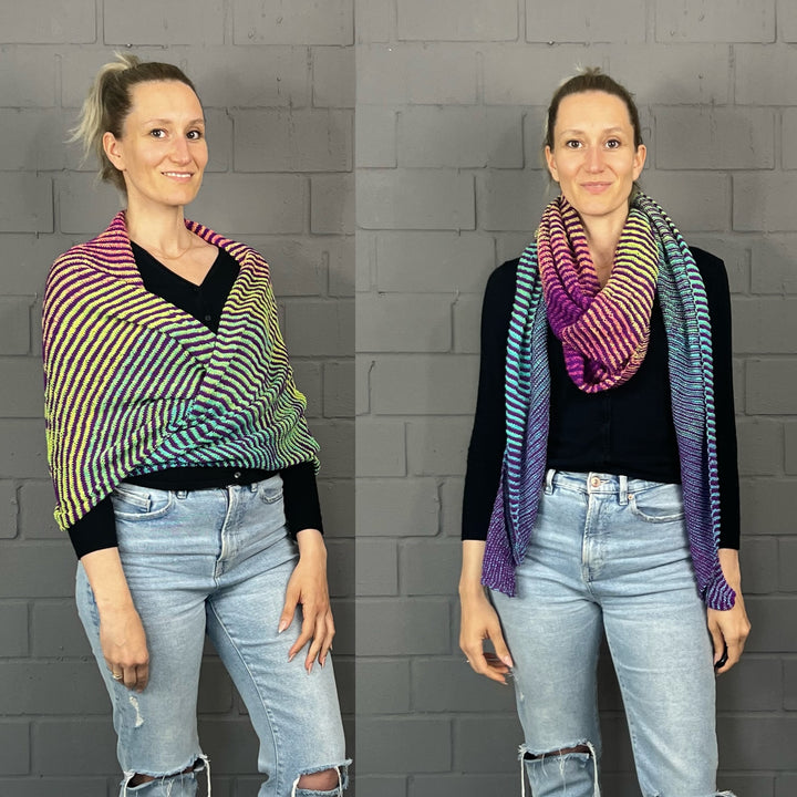Lola Illusion Knitted Scarf - Love Tree BAM - 4ply - AVAILABLE NOW