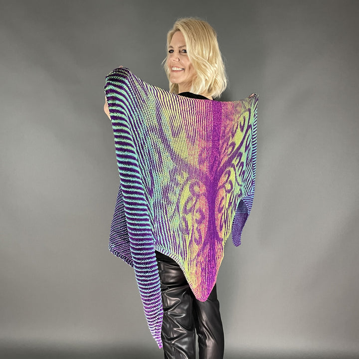 Lola Illusion Knitted Scarf - Love Tree BAM - 4ply - AVAILABLE NOW