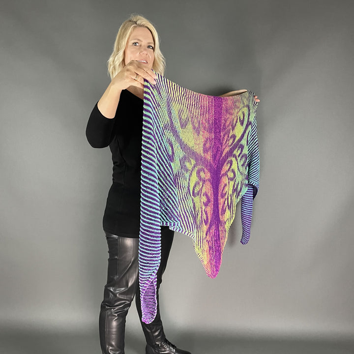 Lola Illusion Knitted Scarf - Love Tree BAM - 4ply - AVAILABLE NOW