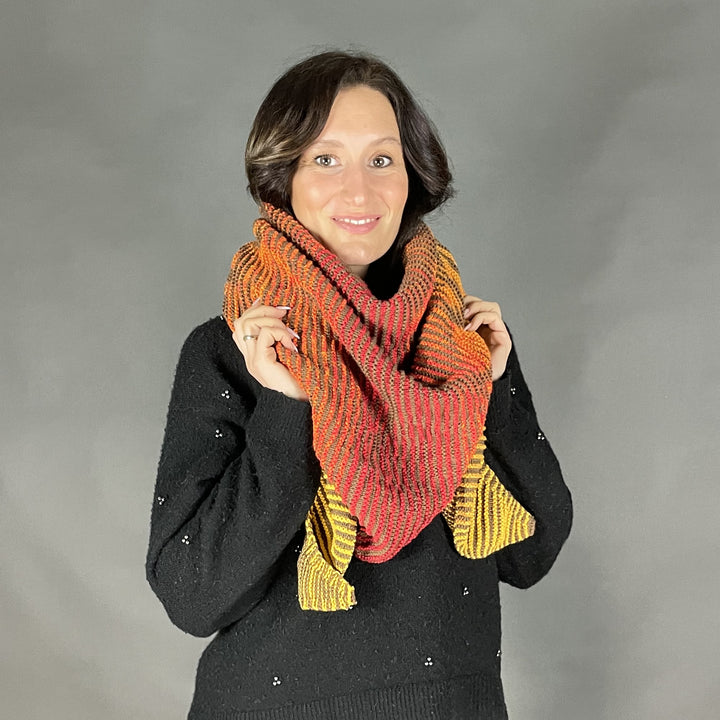 Lola Illusion Knitted Scarf - Love Tree Autumn - 8ply - AVAILABLE NOW