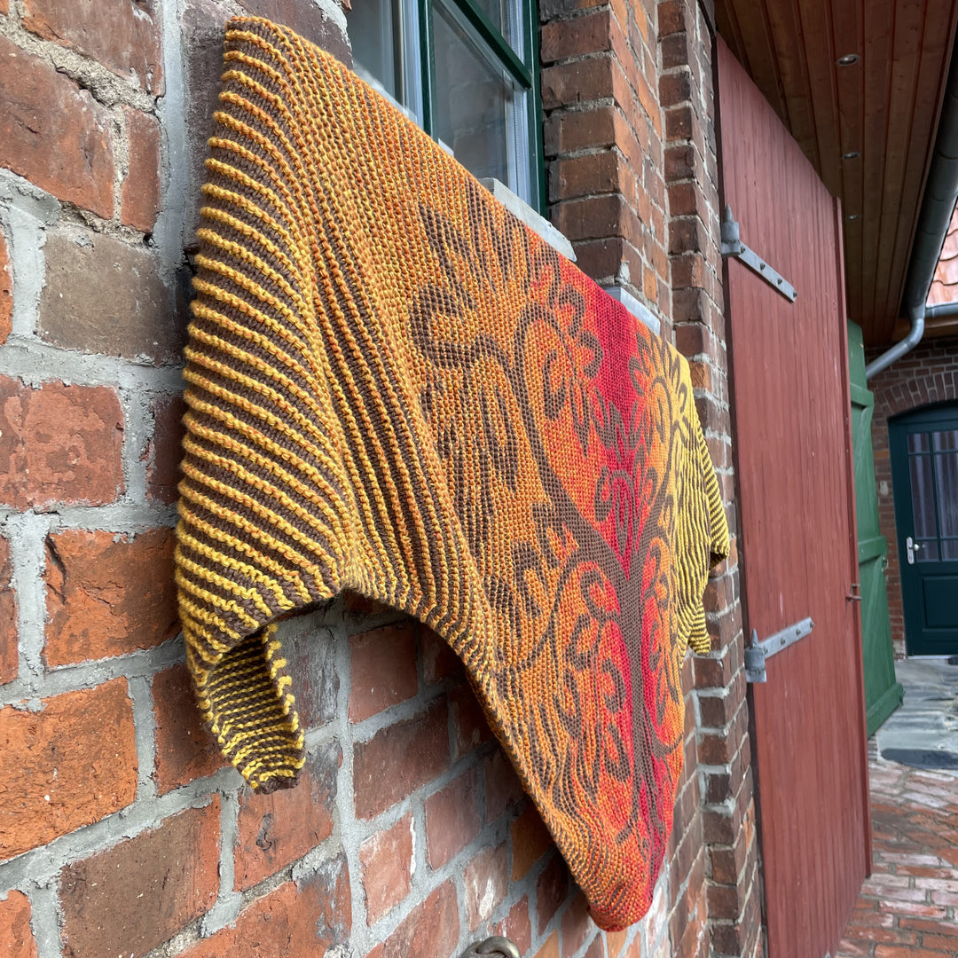 Lola Illusion Knitted Scarf - Love Tree Autumn - 8ply - AVAILABLE NOW