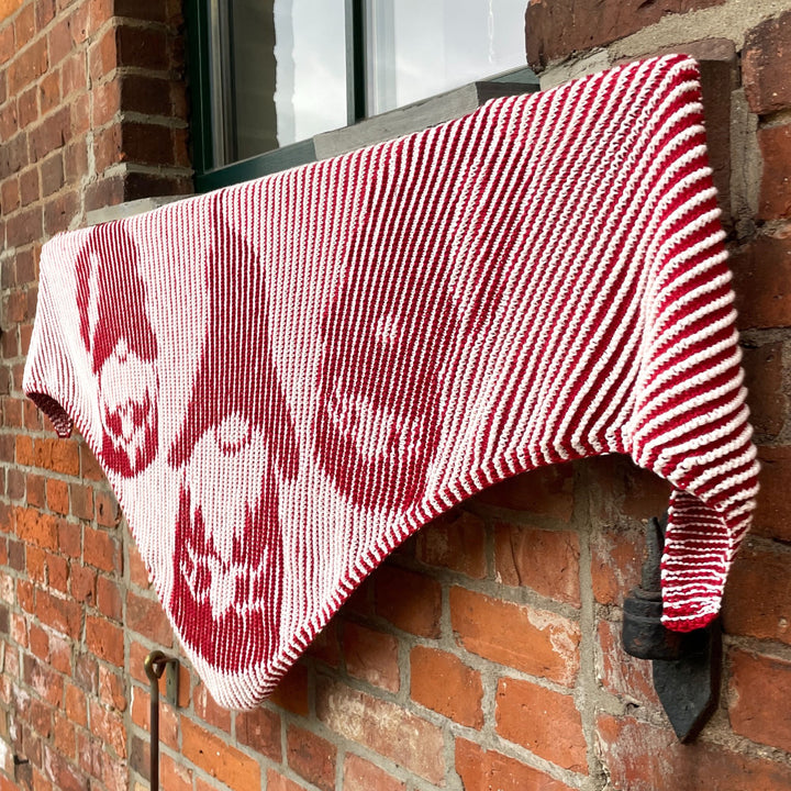 PREORDER Lola Illusion Knitted Scarf - Christmas Gnome - 8ply