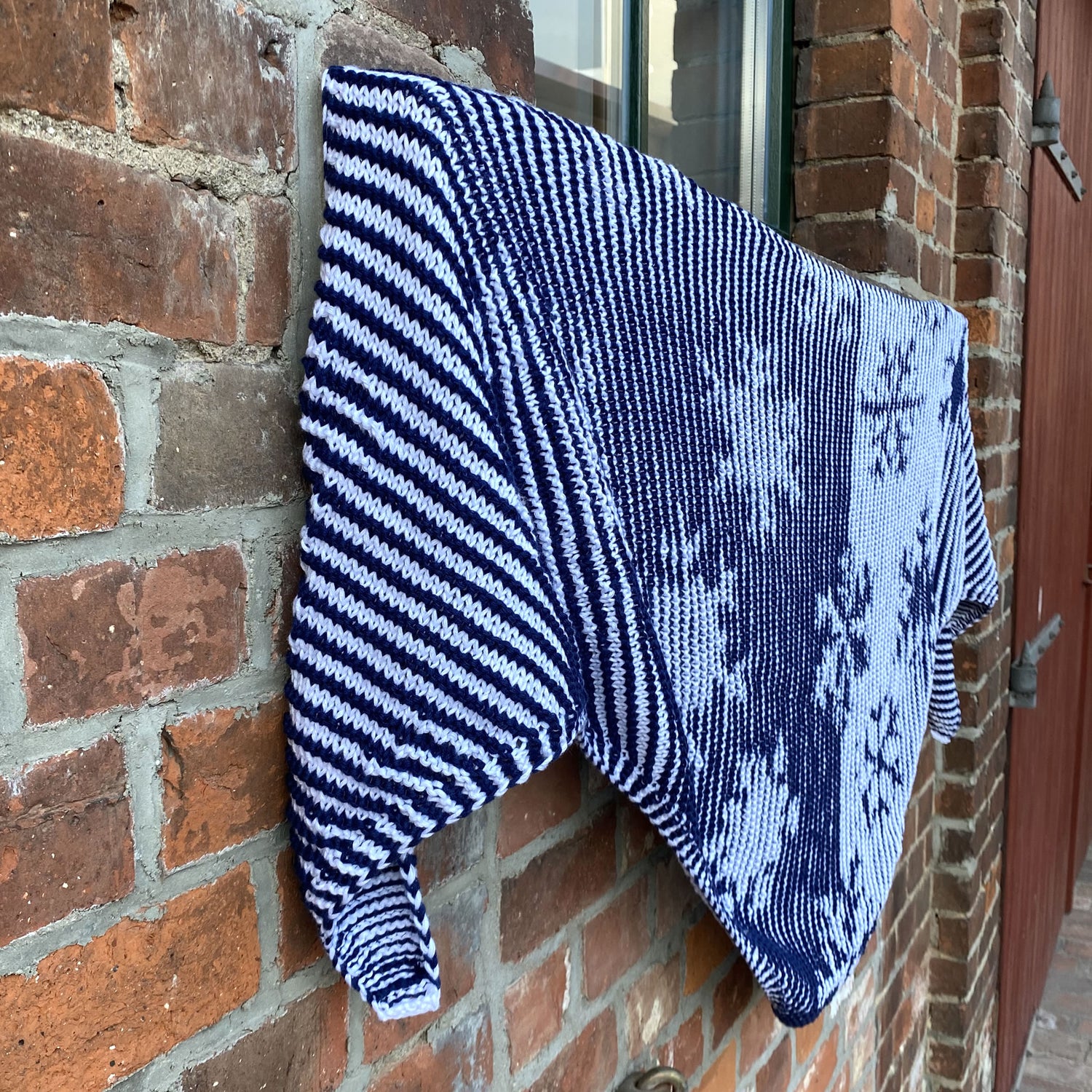 Lola Illusion Knitted Shawl - Snowflake - 8ply