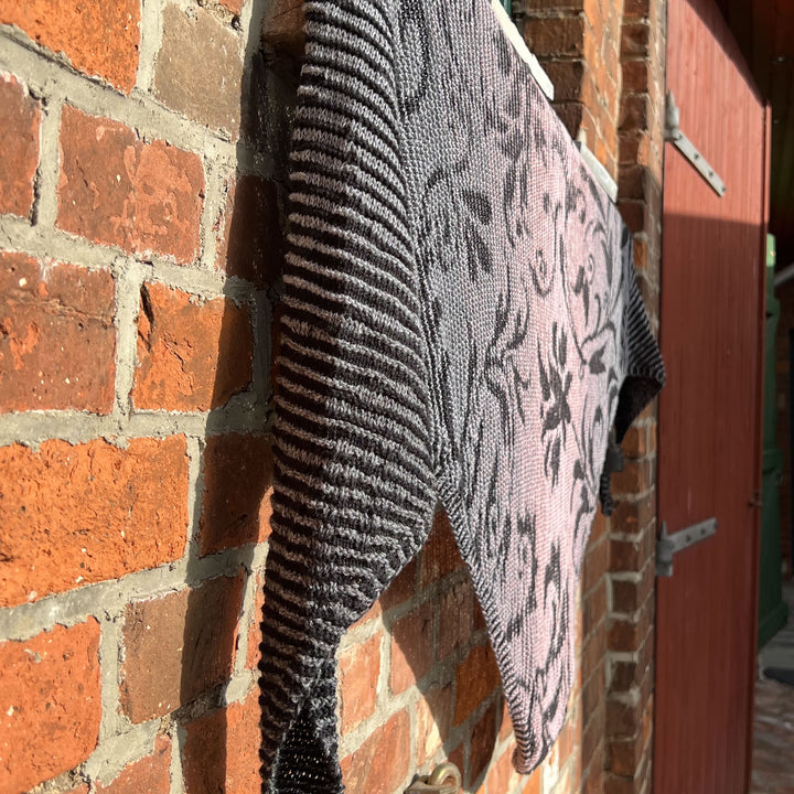 Lola Illusion Knitted Shawl - Floral - 4ply AVAILABLE NOW