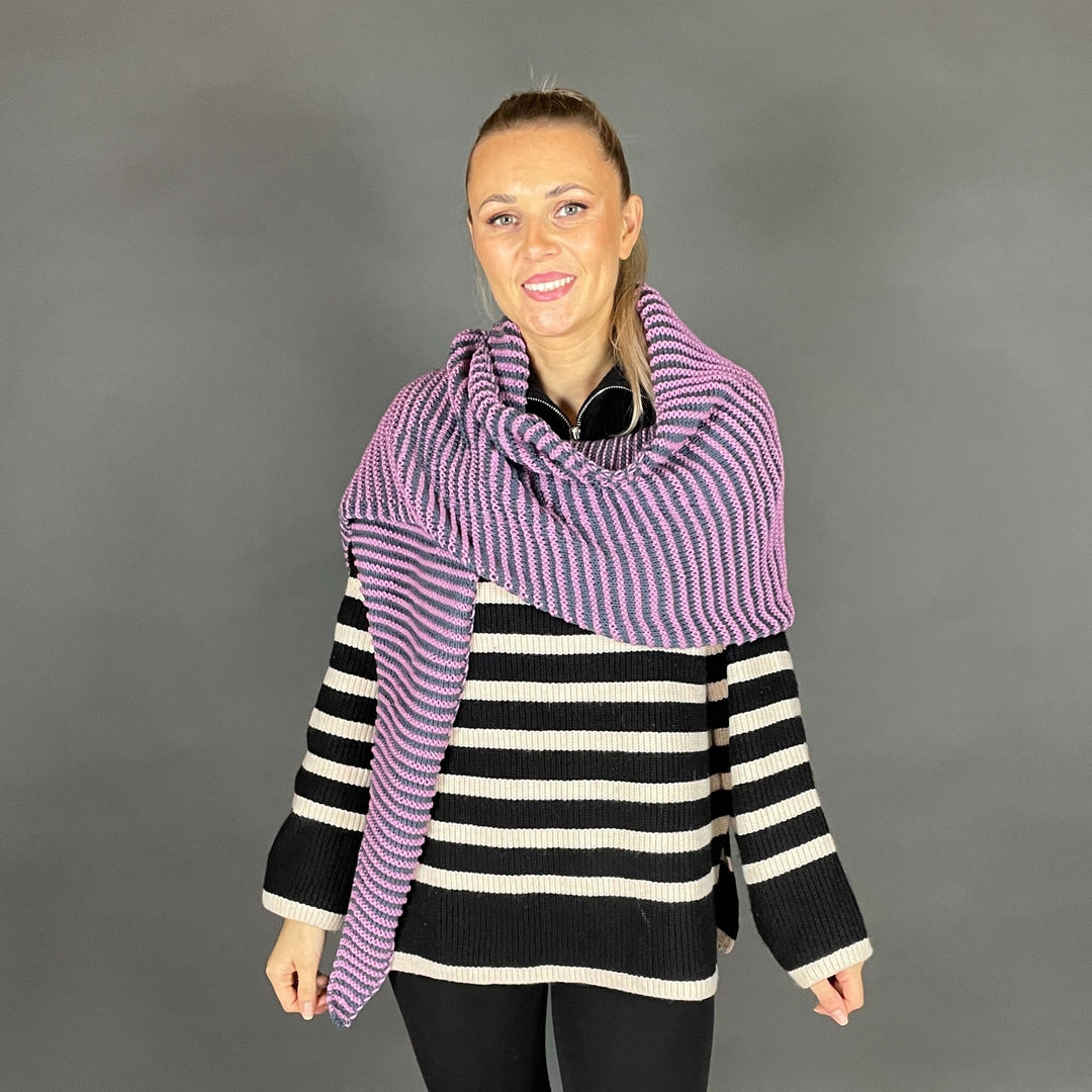Lola Illusion Knitted Scarf - Eye Catcher - 8ply AVAILABLE NOW