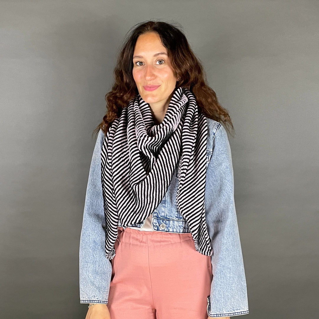 Lola Illusion Knitted Scarf - Ballet Slippers - 4ply - AVAILABLE NOW
