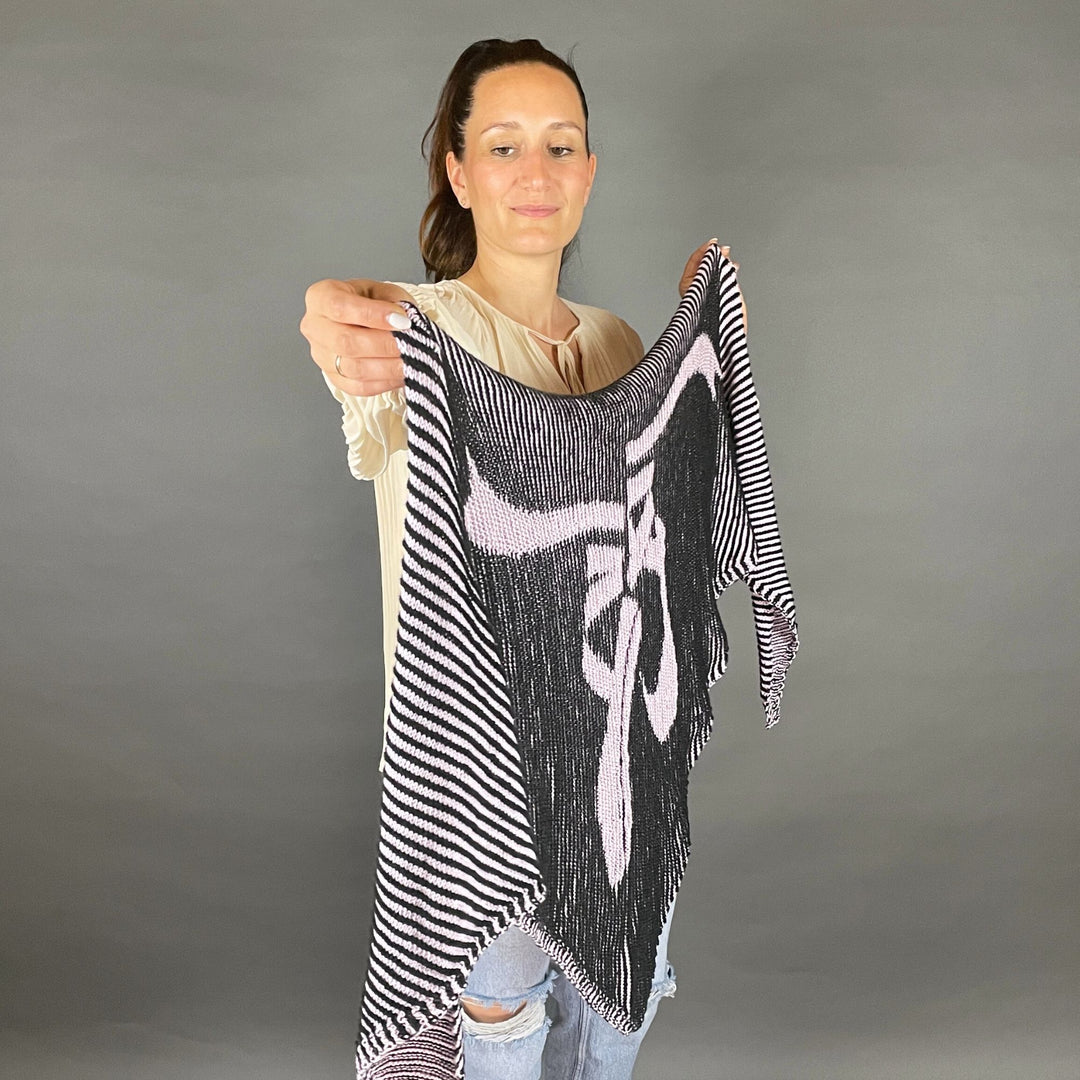 Lola Illusion Knitted Scarf - Ballet Slippers - 4ply - AVAILABLE NOW