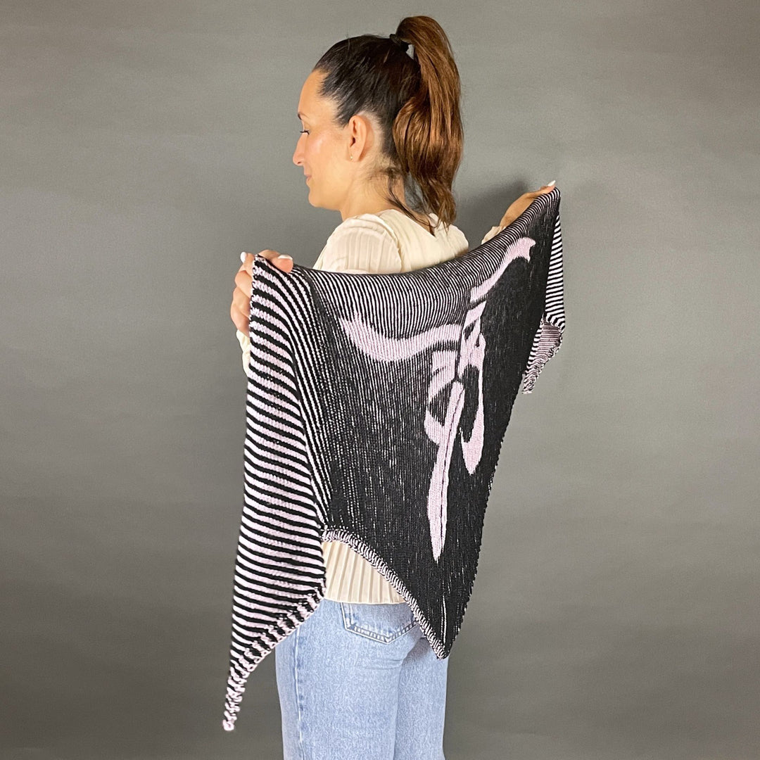 Lola Illusion Knitted Scarf - Ballet Slippers - 4ply - AVAILABLE NOW