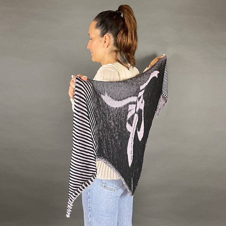Lola Illusion Knitted Scarf - Ballet Slippers - 4ply - AVAILABLE NOW