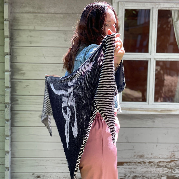 Lola Illusion Knitted Scarf - Ballet Slippers - 4ply - AVAILABLE NOW