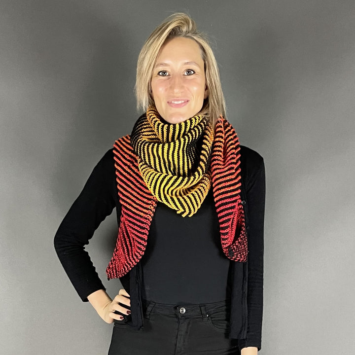 PREORDER Lola Illusion Knitted Shawl - Flying Eagle 8ply