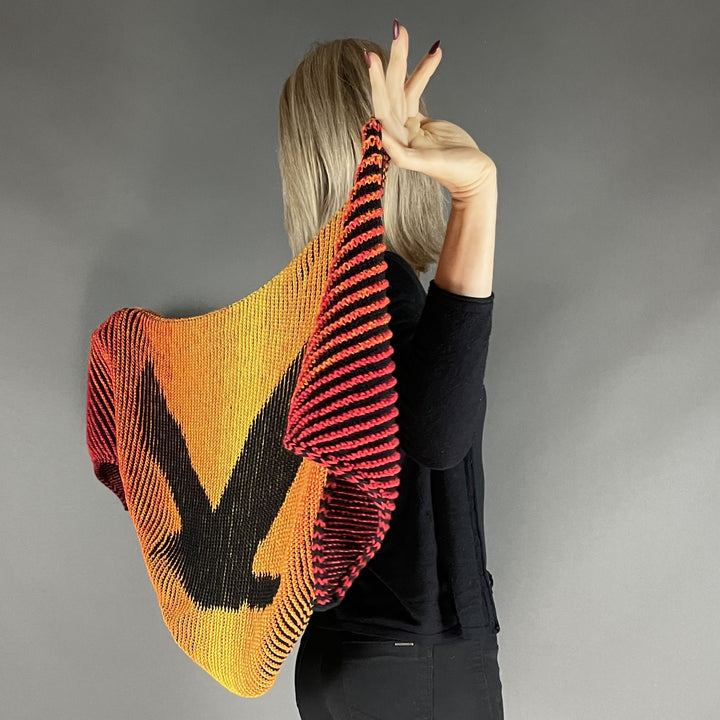 PREORDER Lola Illusion Knitted Shawl - Flying Eagle 8ply