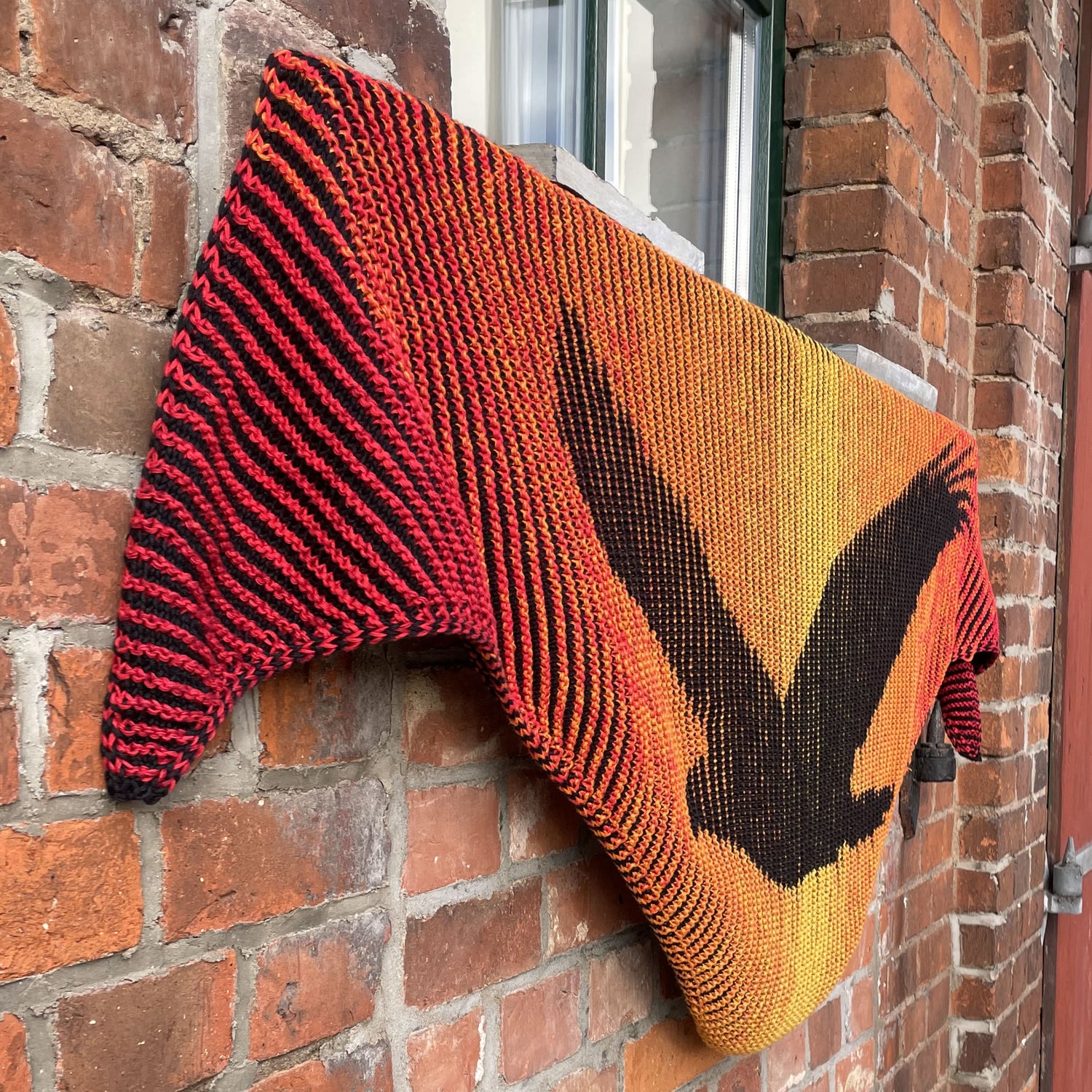 Lola Illusion Knitted Shawl - Flying Eagle - 8ply