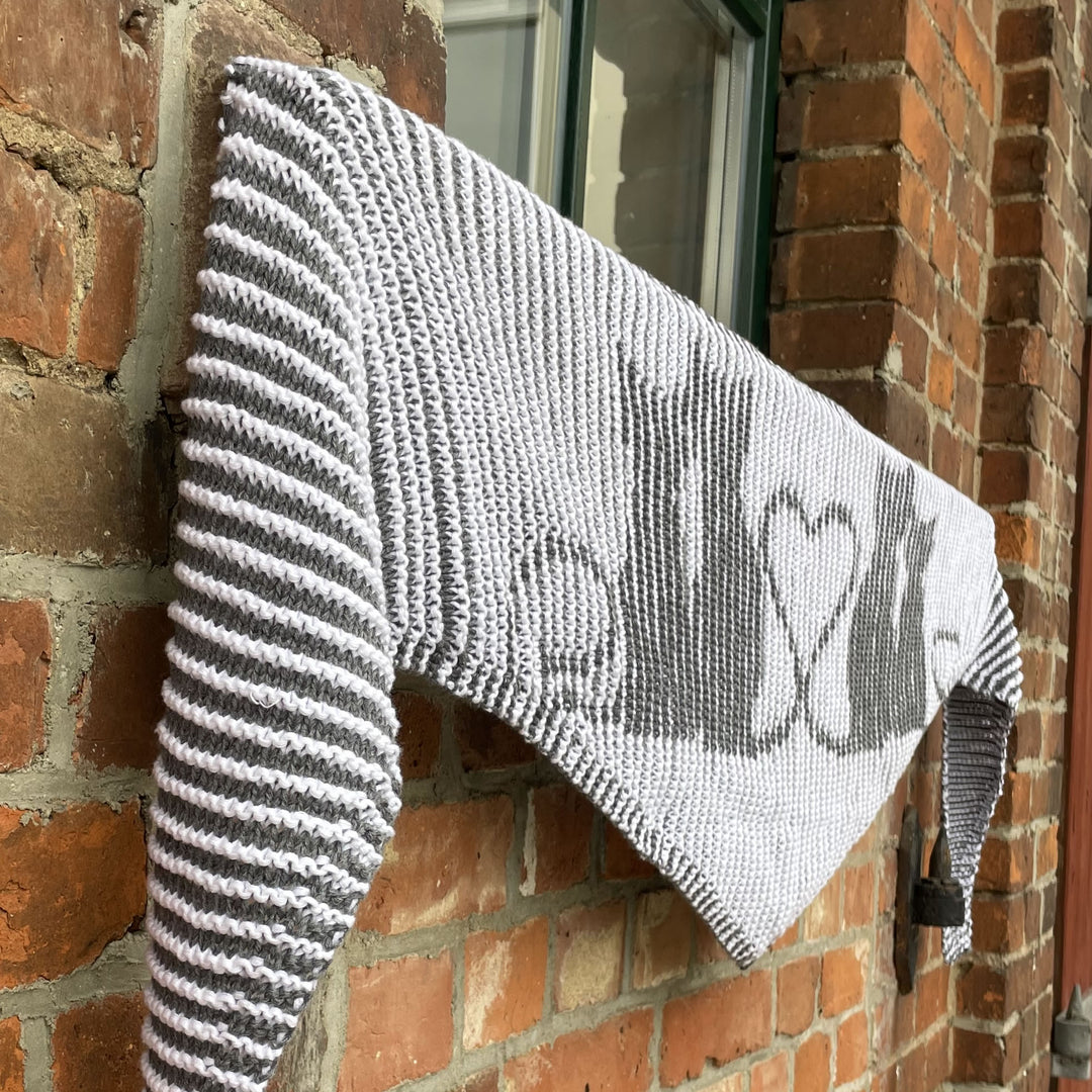 Lola Illusion Knitted Scarf - Loving Cats - 8ply AVAILABLE NOW