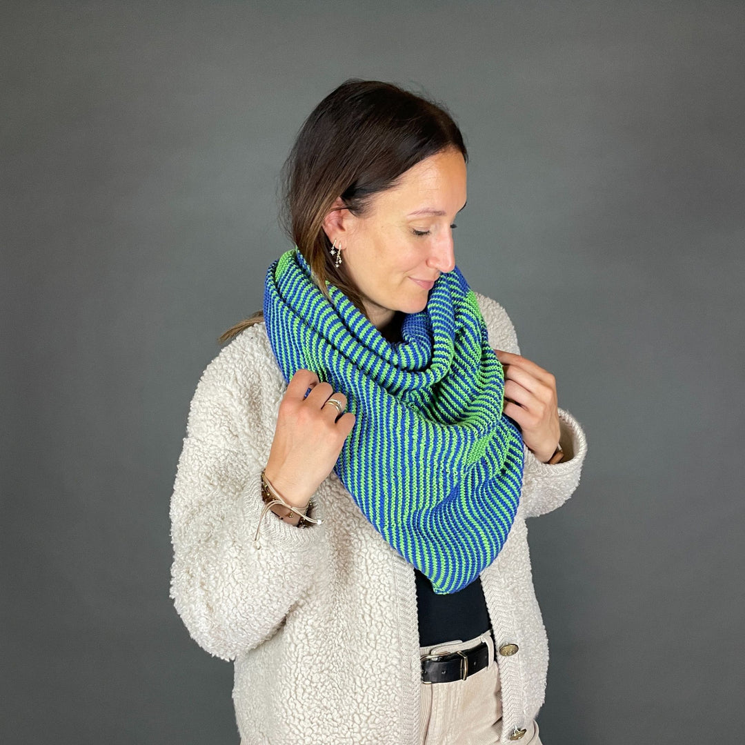 Lola Illusion Knitted Scarf - Sea Turtles - 4ply AVAILABLE NOW