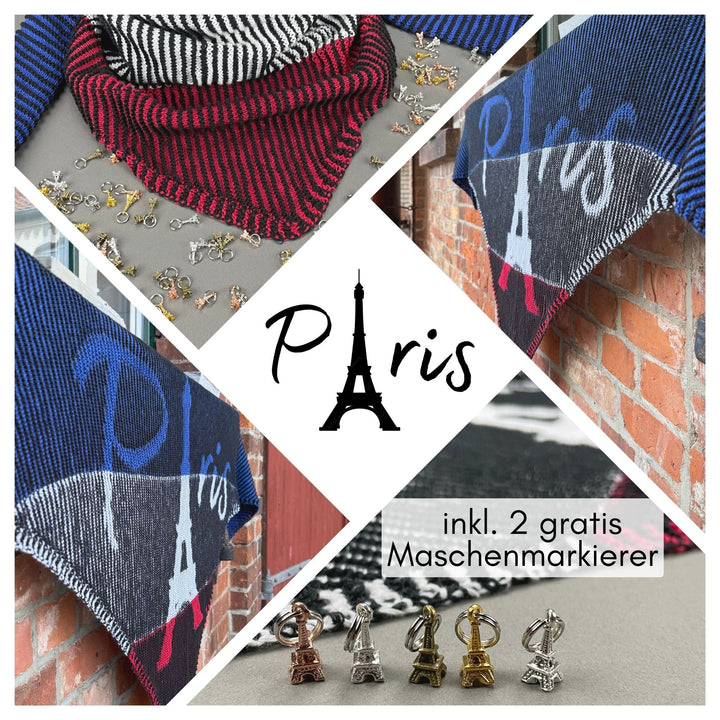 PREORDER Lola Illusion Knitted Scarf - Paris - 4ply