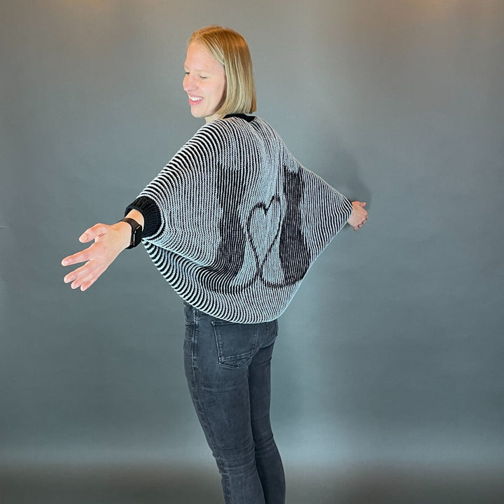 AVAILABLE NOW Lola Illusion Knitted Soul Warmer Loving Cats - 8ply