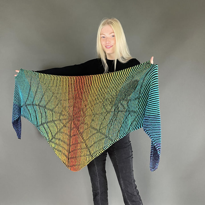 PREORDER Lola Illusion Knitted Scarf - Spider Web 8ply